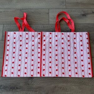 Homegoods TJMaxx Marshalls Viral Raspberry Print Shopper Tote Bags Set of 2 NWOT